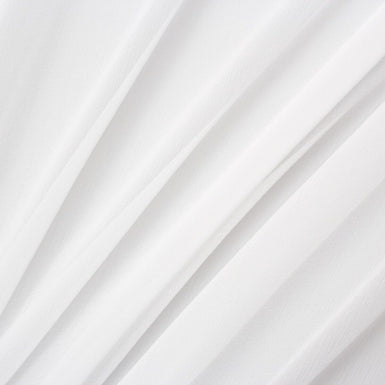 Pure White Silk Georgette