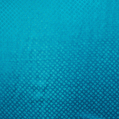 Turquoise Stamped Velvet