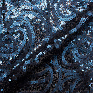 Midnight Blue Micro Sequinned Tulle