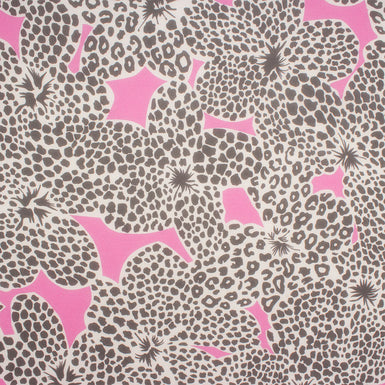 Pink/Monochrome Printed Silk Georgette