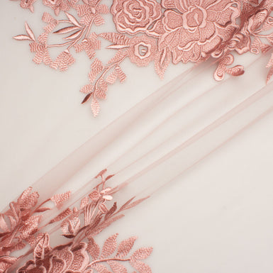 Dusty Pink Embroidered Tulle