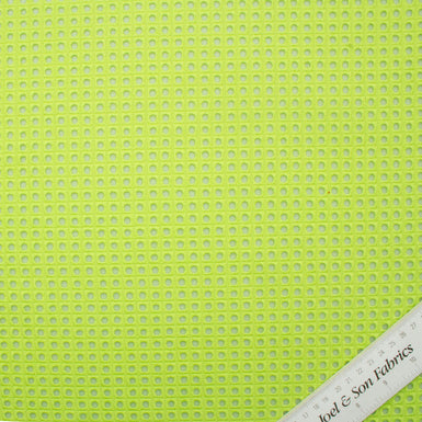 Green Square Geometric Cotton Embroidery