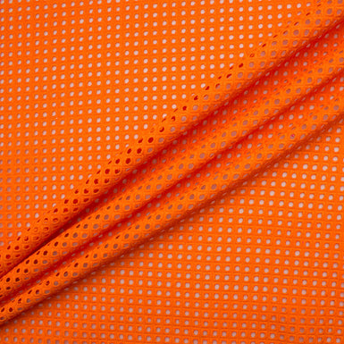 Orange Square Geometric Cotton Embroidery