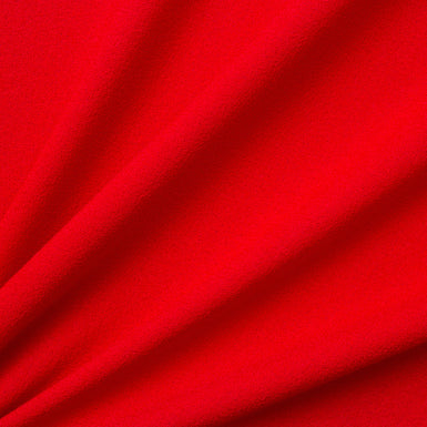 Red Single Wool Crêpe