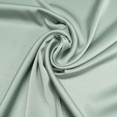 Soft Muted Green Satin Backed Crêpe
