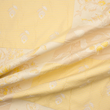 Yellow Floral Patchwork Brocade