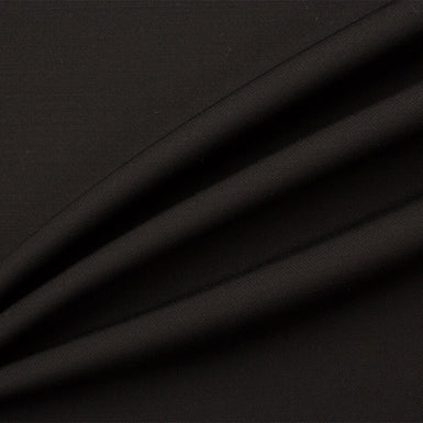 Jet Black Wool Gaberdine (A 1.50m Piece)