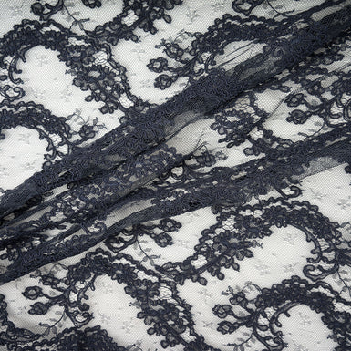 Navy Blue Corded Lace