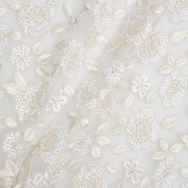 Ivory Floral Embroidered Tulle