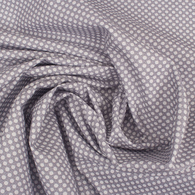 Grey & White Chain Printed Cotton Shirting