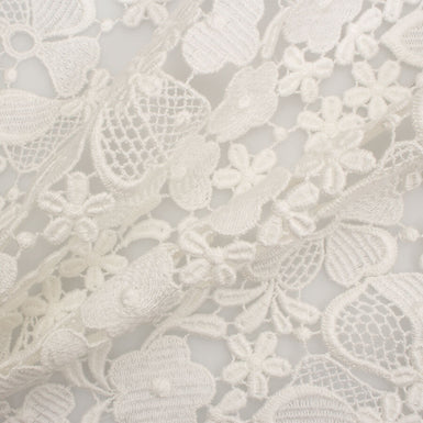 Ivory Floral Guipure Lace