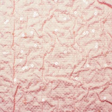 Baby Pink Sequinned Cotton Piqué