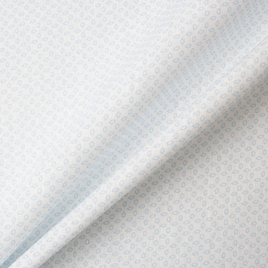 Geo Printed Superfine White Pure Linen
