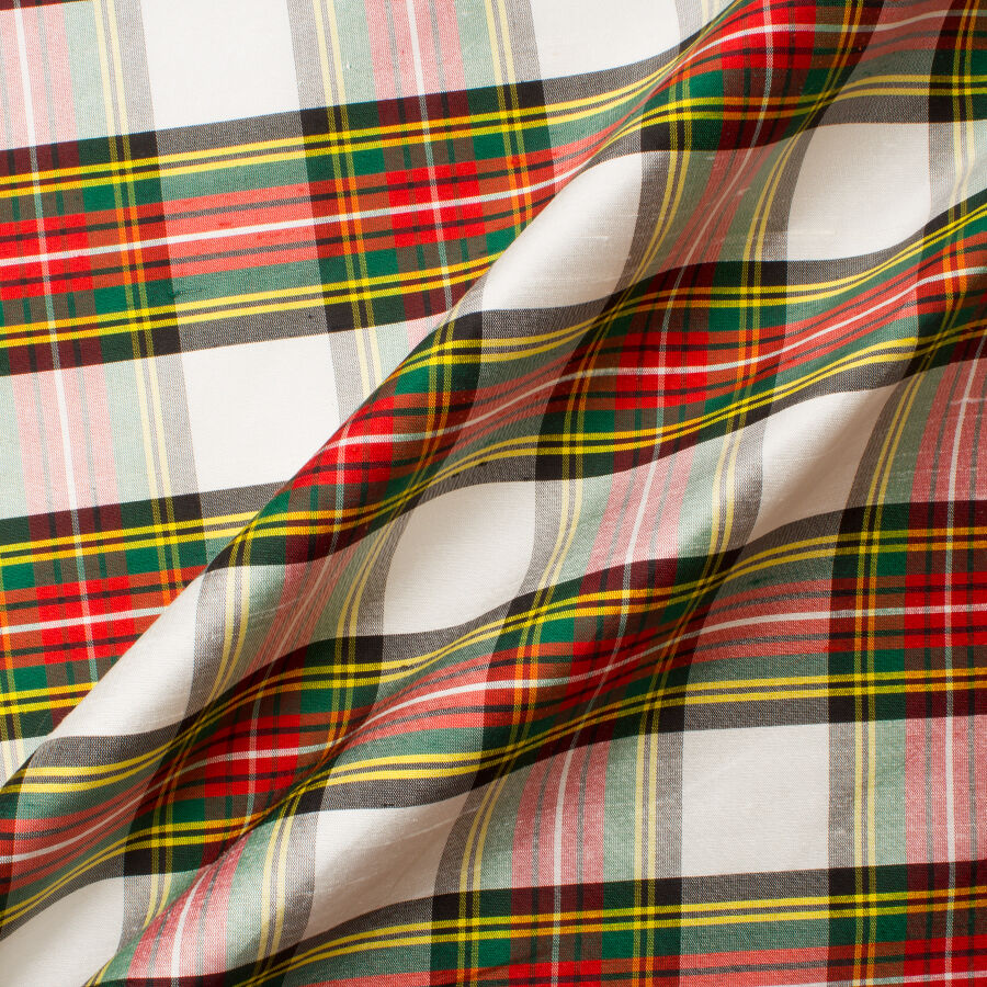 Multicolor Tartan Silk Shantung 390 Fabric main image 0