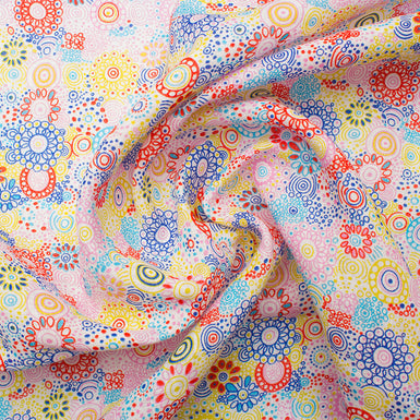 Multi-Coloured Geometric Printed Linen
