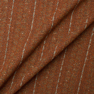 Rusty Brown Metallic Wool Bouclé