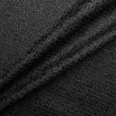 Dark Grey Lurex Wool Blend Bouclé