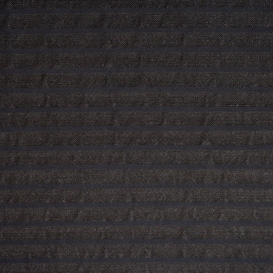 Black & Blue Striped Jacquard Pure Cotton (An 80cm Piece)