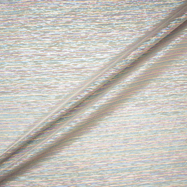 Multi Pastel Striped Metallic Lamé