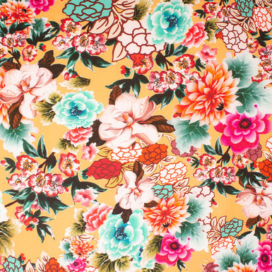 Floral Printed Apricot Lightweight Cotton (A 2.25m Piece)