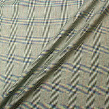 Green Checkered Trofeo Wool Suiting (A 1.40m Piece)