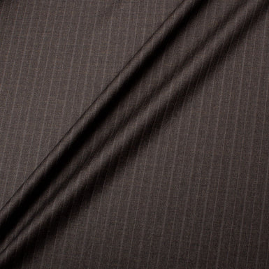 Dark Grey Pinstripe Superfine Suiting (A 2.35m Piece)