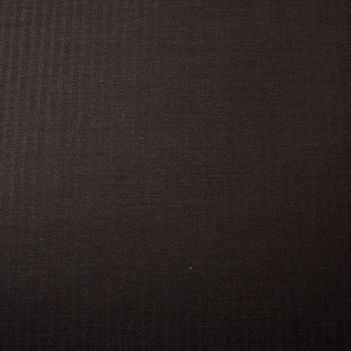 Black Herringbone British Pure Wool Suiting