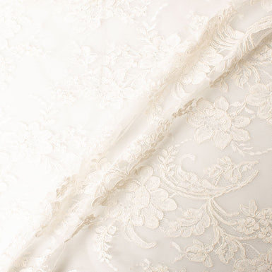 Narrow Width Rich Ivory Corded Lace