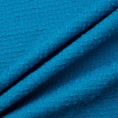 Sea Blue Wool Bouclé