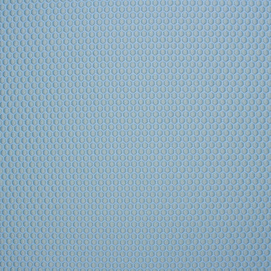 Dusty Blue Hexagonal Jacquard Microfibre