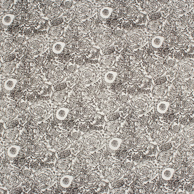 Monochrome Baroque Printed Cotton Tana Lawn (A 1.40m Piece)