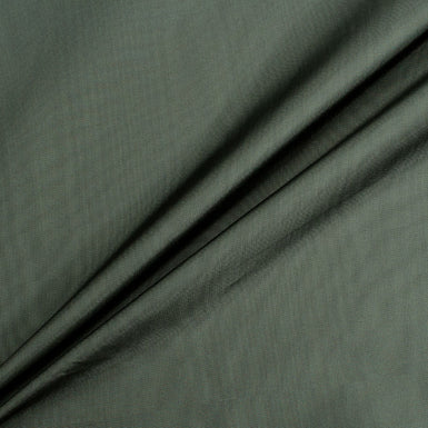 Olive Green Pure Silk Moiré
