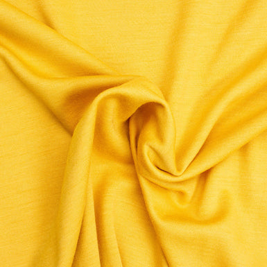 Mustard Yellow Stretch Wool Jersey