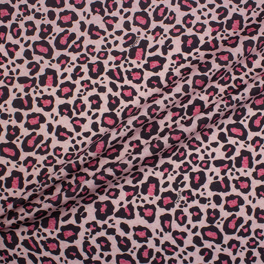 Pink & Dark Grey Animal Printed Pure Wool