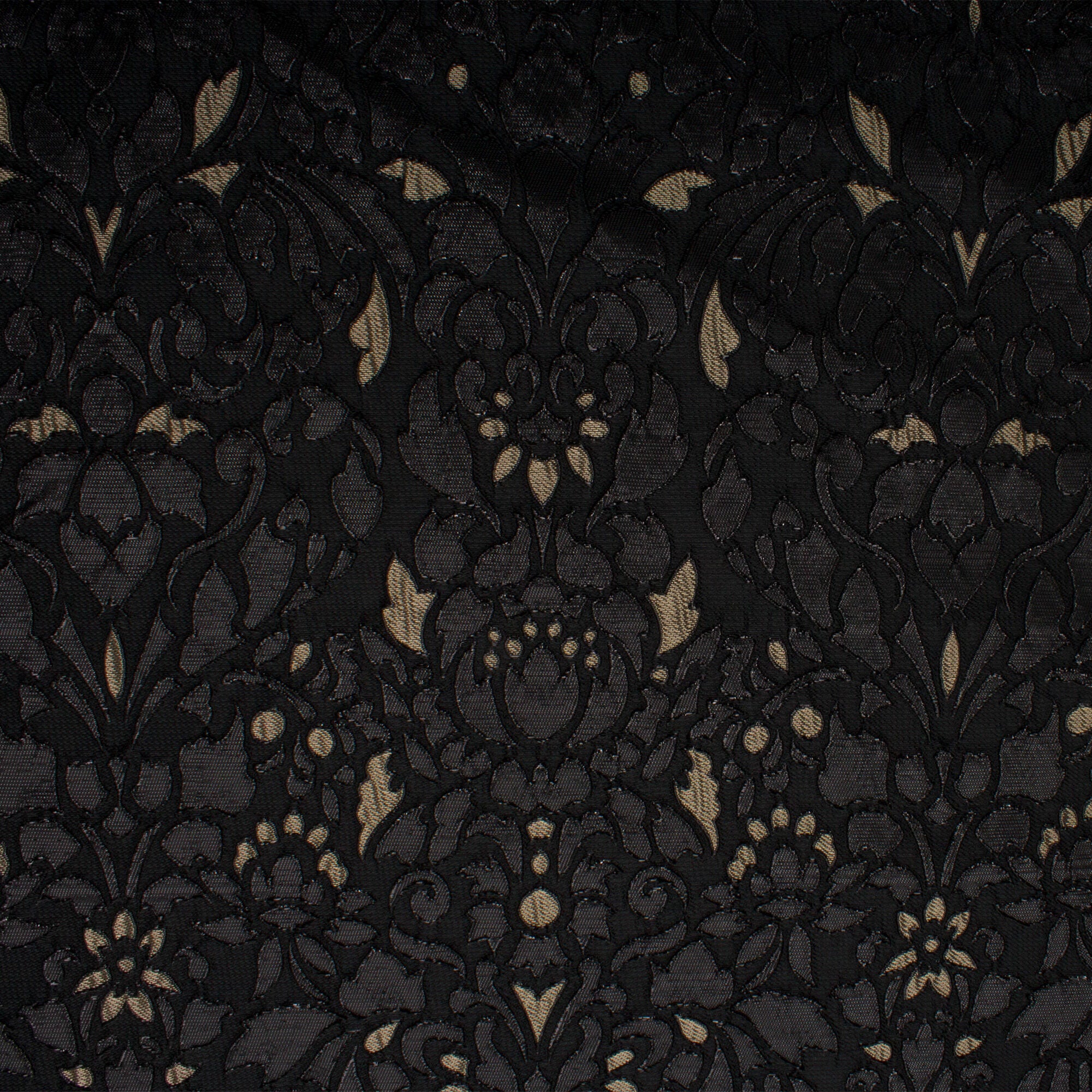 Black with Gold Brocade