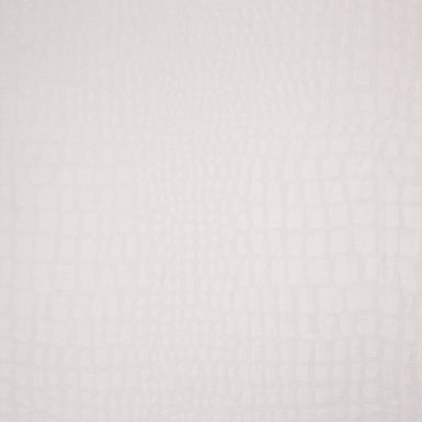 White Animal Jacquard Pure Cotton Piqué