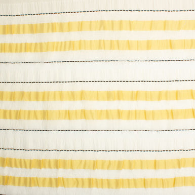 Yellow Striped Pure Silk 