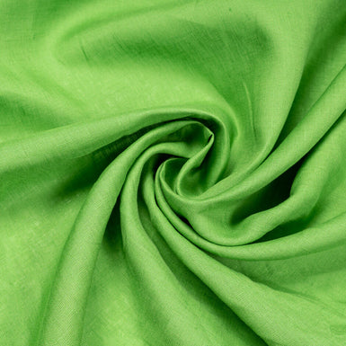 Grass Green Plain Pure Linen