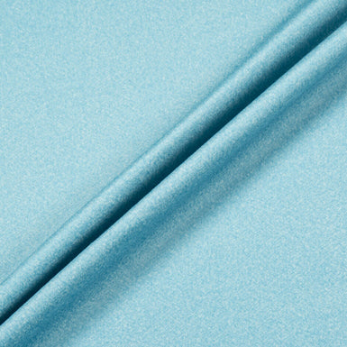 Turquoise & Pale Beige Double Faced Cashmere Blend (A 1.10m Piece)