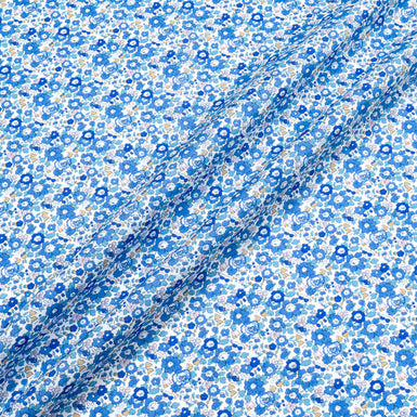 Blue Floral 'Betsy Ann' Liberty Cotton Tana Lawn