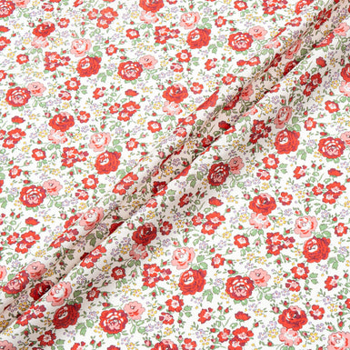 Red & Pink 'Felicite' Cotton Tana Lawn