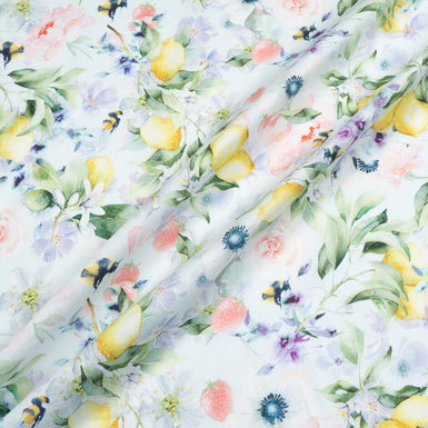 Summer Fruits & Flowers Printed Luxury Cotton
