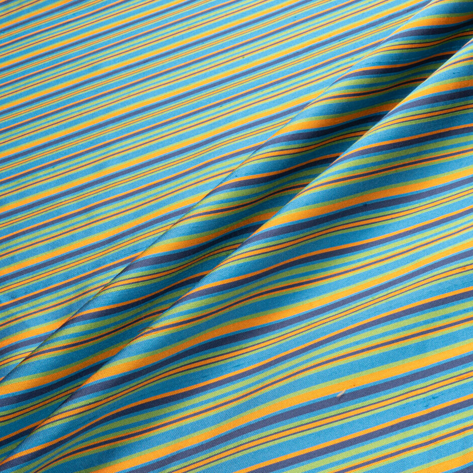 Multicolor Striped Silk Shantung 610/9 Fabric main image 1