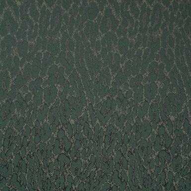 Green Abstract Animal Stretch Brocade