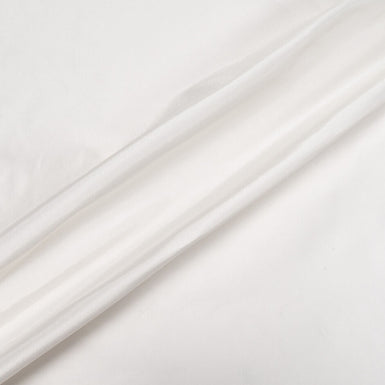 Fresh White Plain Silk Taffeta