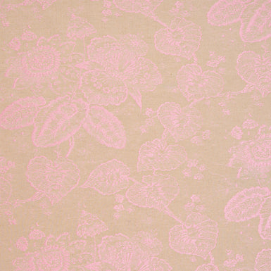 Candy Pink Floral Cotton Jacquard