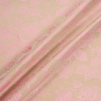 Candy Pink Floral Cotton Jacquard