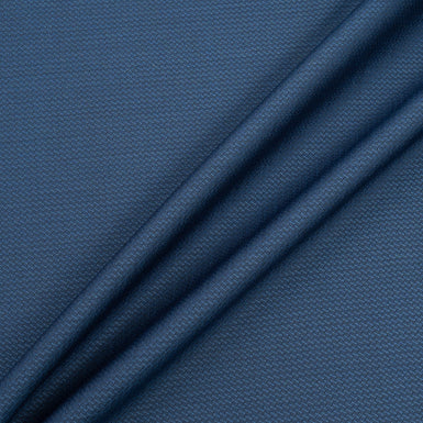 Dark Blue Herringbone Super 130s Pure Tropical Wool
