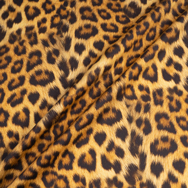 Brown Leopard Printed Stretch Cotton