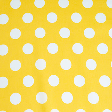 White Spotted Sunflower Yellow Pure Cotton